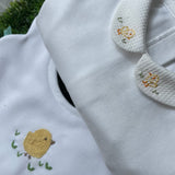 Tutina LAB colletto rotondo con ricamo pulcini