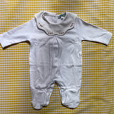 Tutina LAB colletto smerlato con ricamo roselline