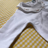 Tutina LAB colletto smerlato con ricamo roselline