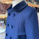 Cappotto in lana blu I241001