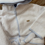 Accappatoio newborn bordatura azzurro