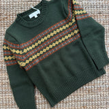 Maglione disegno jaquard misto cashmere verde Mariella Ferrari MGF6