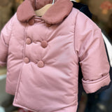 Piumino con dettagli in velluto rosa 564007111 La Mascot