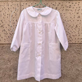 Grembiule LAB bianco rifinito con serpentina