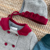 Cappottino cappe grigio e bordeaux Mariella Ferrari GBE5
