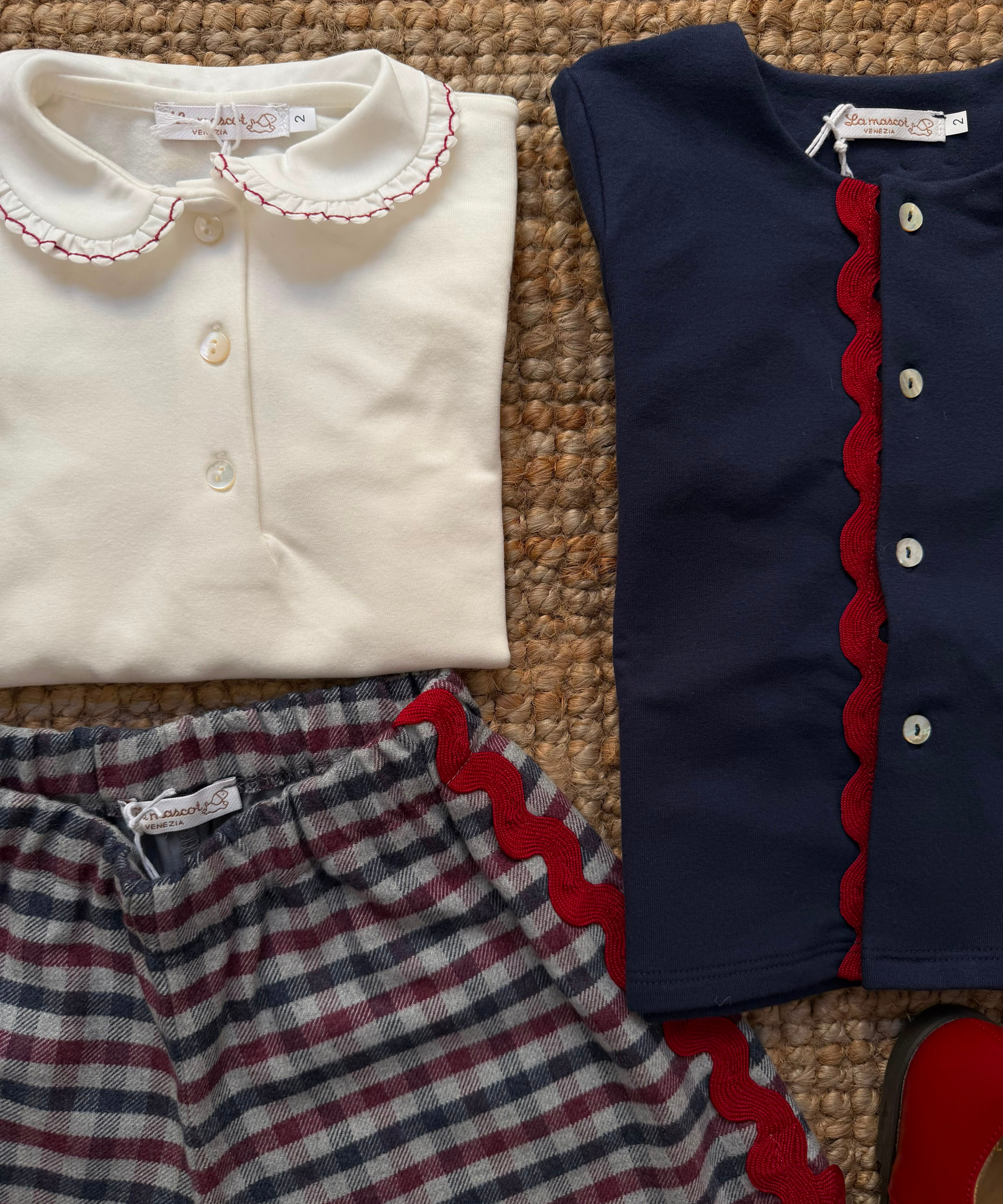Felpa cardigan avio con maxi serpentina contrasto La Mascot 561803047