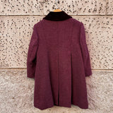 Cappotto in lana bordeaux I251004