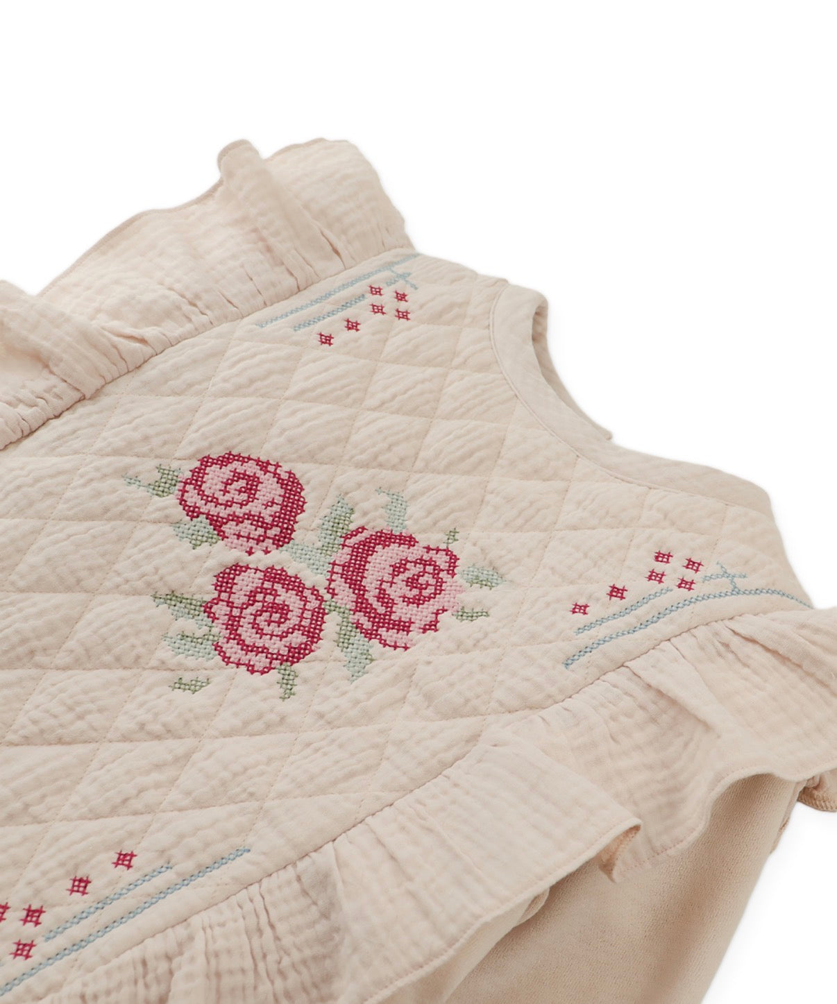 Felpa matelassè con rouches e ricami Gingersnaps GBL1757