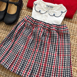 Gonna in flanella quadretto blu e rosso Malvi F26M032GNN