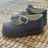 Ballerine pelle impunturate blu B3512