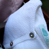 Cardigan girocollo panna Mi Lucero x LA NUVOLA LAB I25293