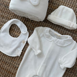 Tutina in ciniglia avorio con farfalla BT53GL BabyGi