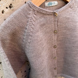 Cardigan girocollo tortora Mi Lucero x LA NUVOLA LAB 24064