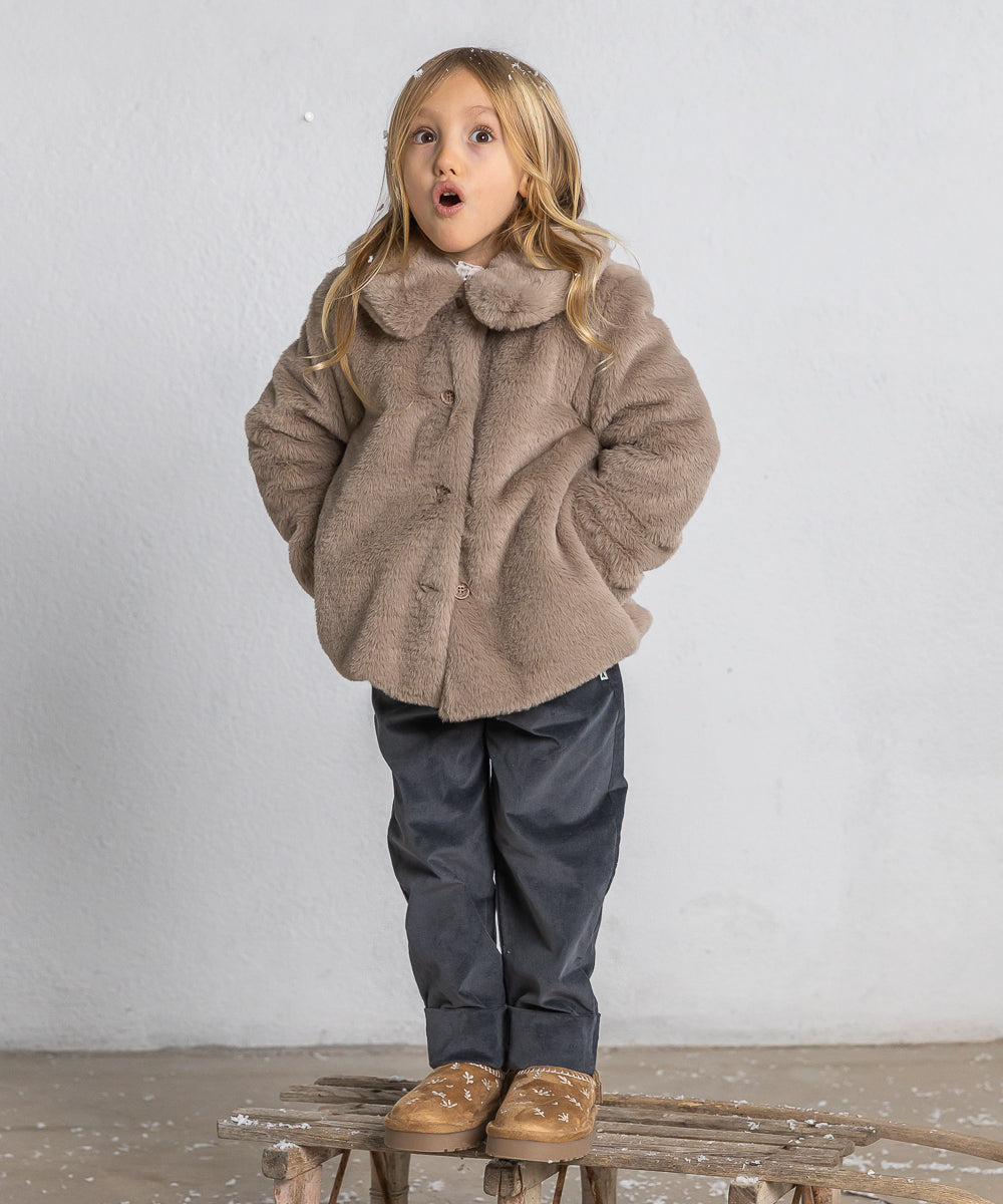 Ecopelliccia tortora BK6531 Petit Indi