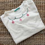 T-shirt LAB latte ricamo natalizio