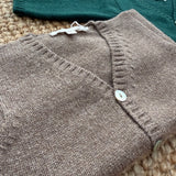 Cardigan scollo V misto cashmere tortora Mariella Ferrari MGM11