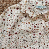 Camicetta LAB Clizia fiori con colletto petalo a manica lunga