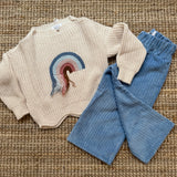Maglione Magil panna con arcobaleno IN27020
