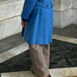 Cappotto in lana azzurro I251001