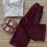 Pantalone bordeaux velluto a coste 138503 Time to Bloom