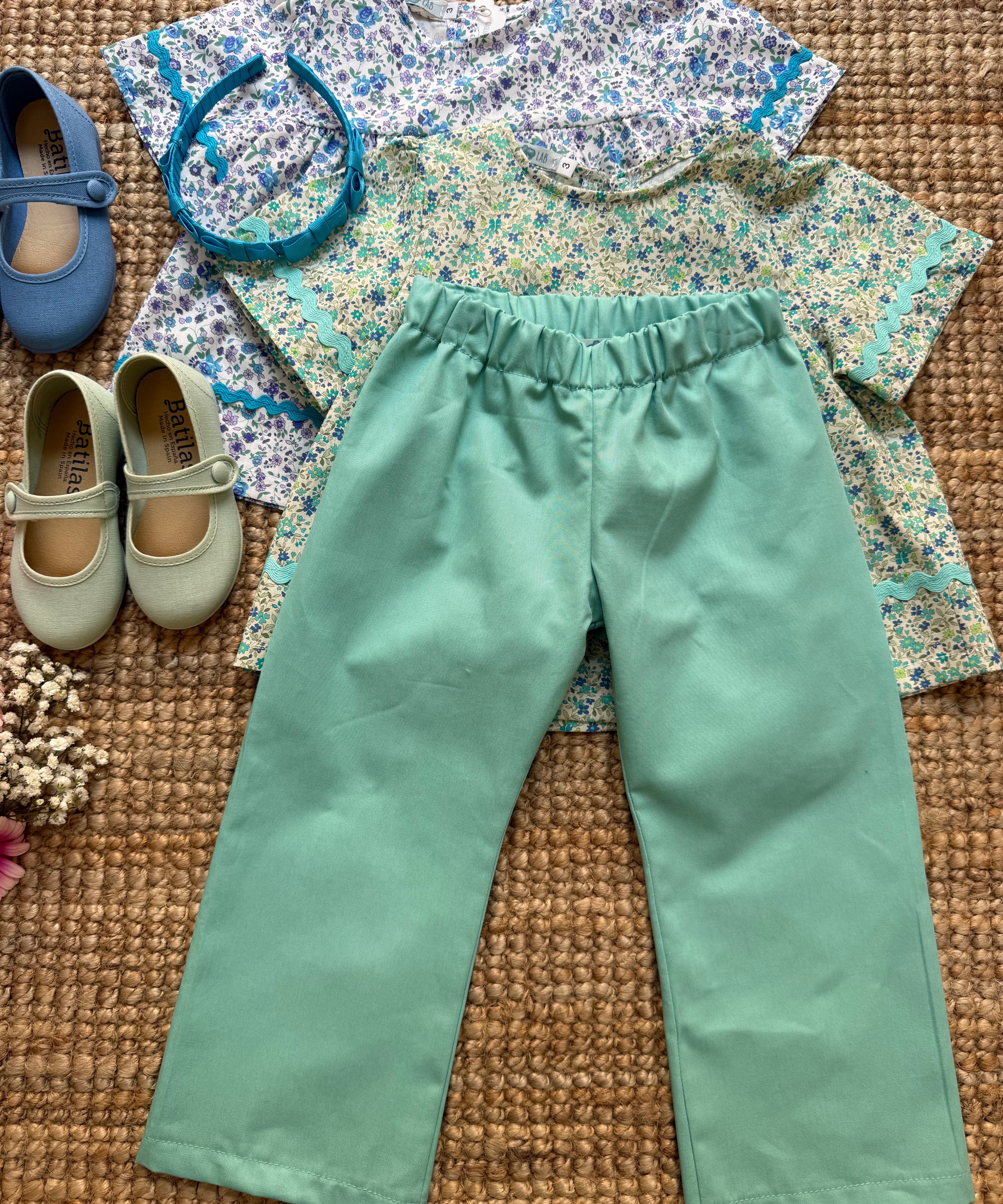 Pantalone Sandra LAB verde acqua