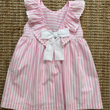Abito righe bianco e rosa collo frill Coast CS860G Baby Gi