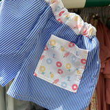 Costume boxer LAB in cotone righe dettagli mare