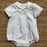 Pagliaccetto microriga bianco e azzurro DK120