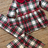 Completo LAB tartan fondo panna pantalone zampetta