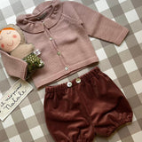 Cardigan colletto frill rosa Mi Lucero x LA NUVOLA LAB I25273