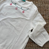 T-shirt LAB latte ricamo natalizio