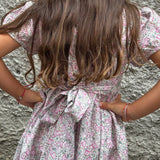 Abito fiorellini con ricamo punto smock Malvi F25M013VEP