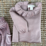 Maglioncino colletto frill rosa Tiny Soul TS744