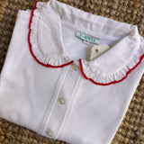 Polo LAB piquet con colletto rotondo frill rosso