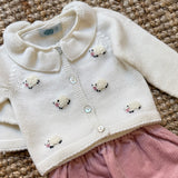 Cardigan colletto frill latte Mi Lucero x LA NUVOLA LAB I25273