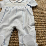 Tutina azzurro baby con ricamo smock TL52M Baby Gi