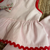 Completo LAB Nina righina rosa e bianco con serpentina