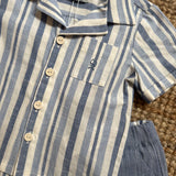 Camicia righe azzurro DK506