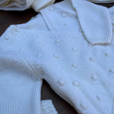 Completo incrociatino + bloomers lavorazione noccioline latte Mi Lucero x LA NUVOLA LAB 25307 25309