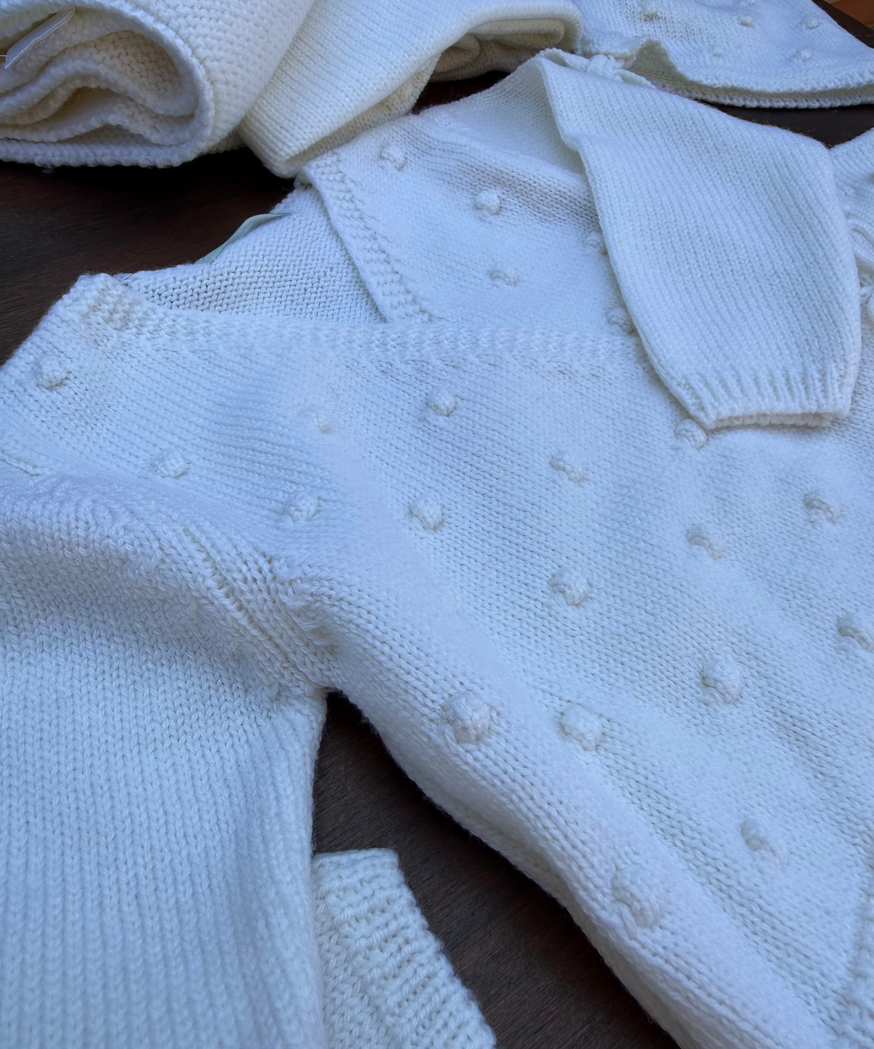 Completo incrociatino + bloomers lavorazione noccioline latte Mi Lucero x LA NUVOLA LAB 25307 25309