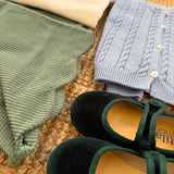 Pantalone palazzo con cappe velluto a coste verde La Mascot 562108362