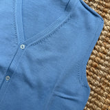 Gilet scollo v azzurro I Ferrarini I2505