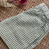 Shorts vichy verde e bianco Pigeon 26SUMSHC