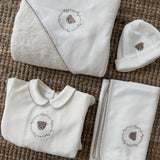 Tutina in ciniglia avorio con orsetto BEAR50 BabyGi