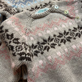 Maglione jacquard tortora rosa Mi Lucero x LA NUVOLA LAB I25286