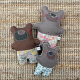 Pupazzo ORSO mis. piccola - Tessuti e Vissuti capsule x LANUVOLALAB