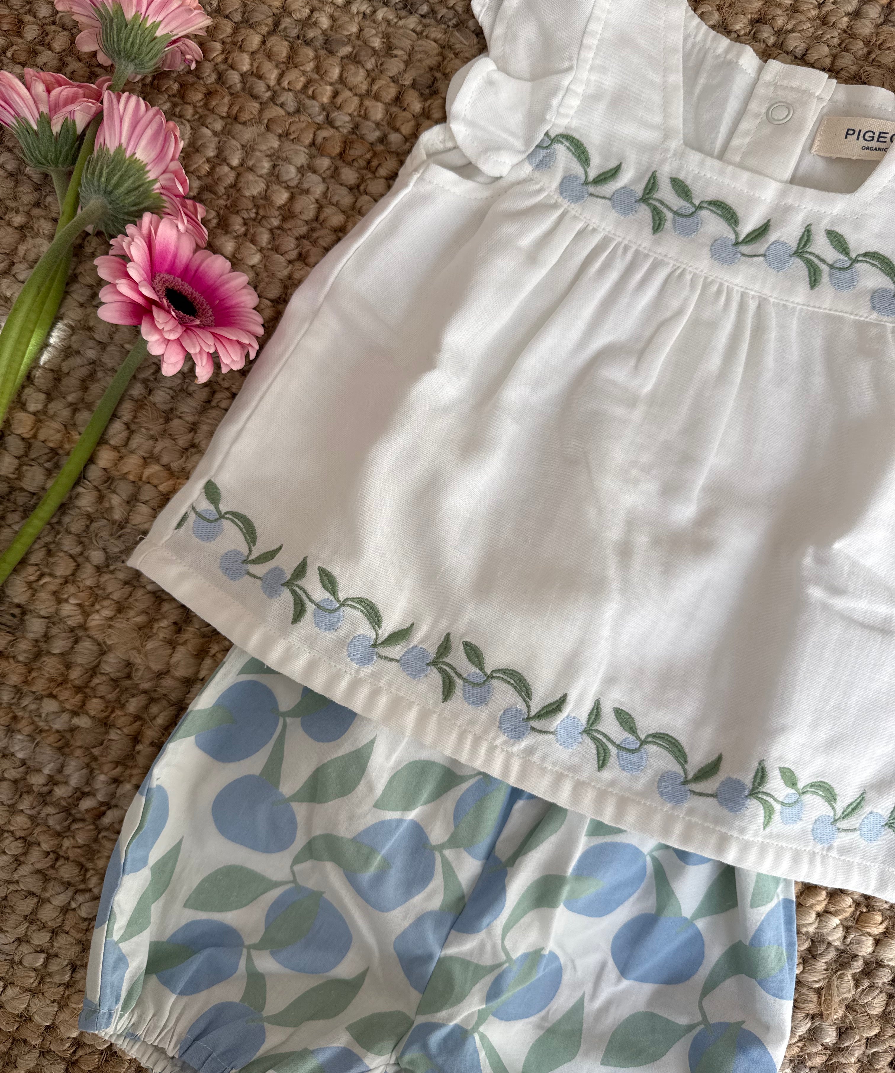 Completo top e bloomers mirtilli Pigeon 26TUNSE