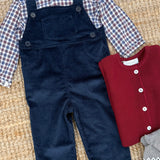 Camicia quadro latte blu e bordeaux 7300 45 Pepecè