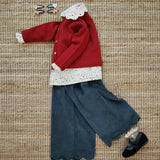 Cardigan girocollo ruggine Mi Lucero x LA NUVOLA LAB I24064