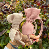 Cerchietto LAB velluto a costine con maxi fiocco